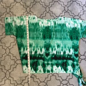 Michael Kors Green and white tie-dye shirt